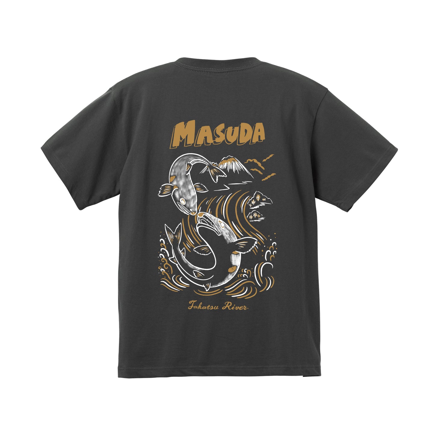 鮎と高津川 Tシャツ | Masuda Sukajan Graphics【納期2週間】