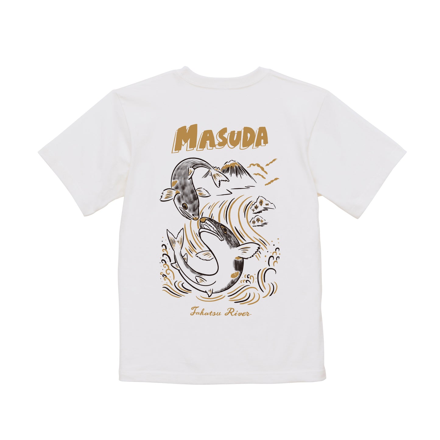 鮎と高津川 Tシャツ | Masuda Sukajan Graphics【納期2週間】