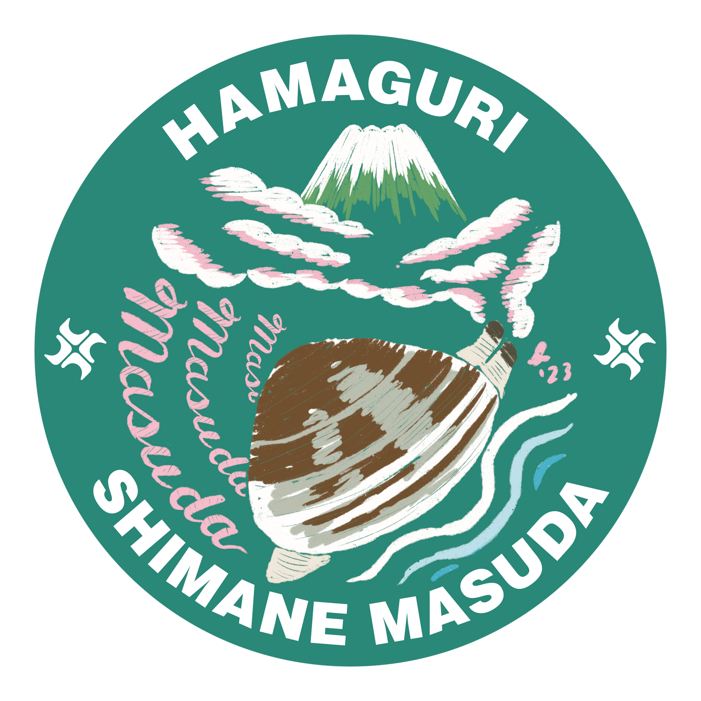 ハマグリ HAMAGURI ステッカー | Masuda Sukajan Graphic Sticker