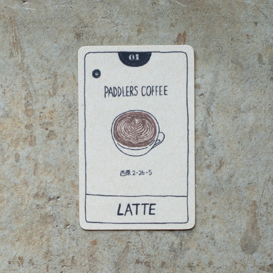 PADDLERS COFFEE LATTE カード | KITASHIBU FOOD TAROT 001