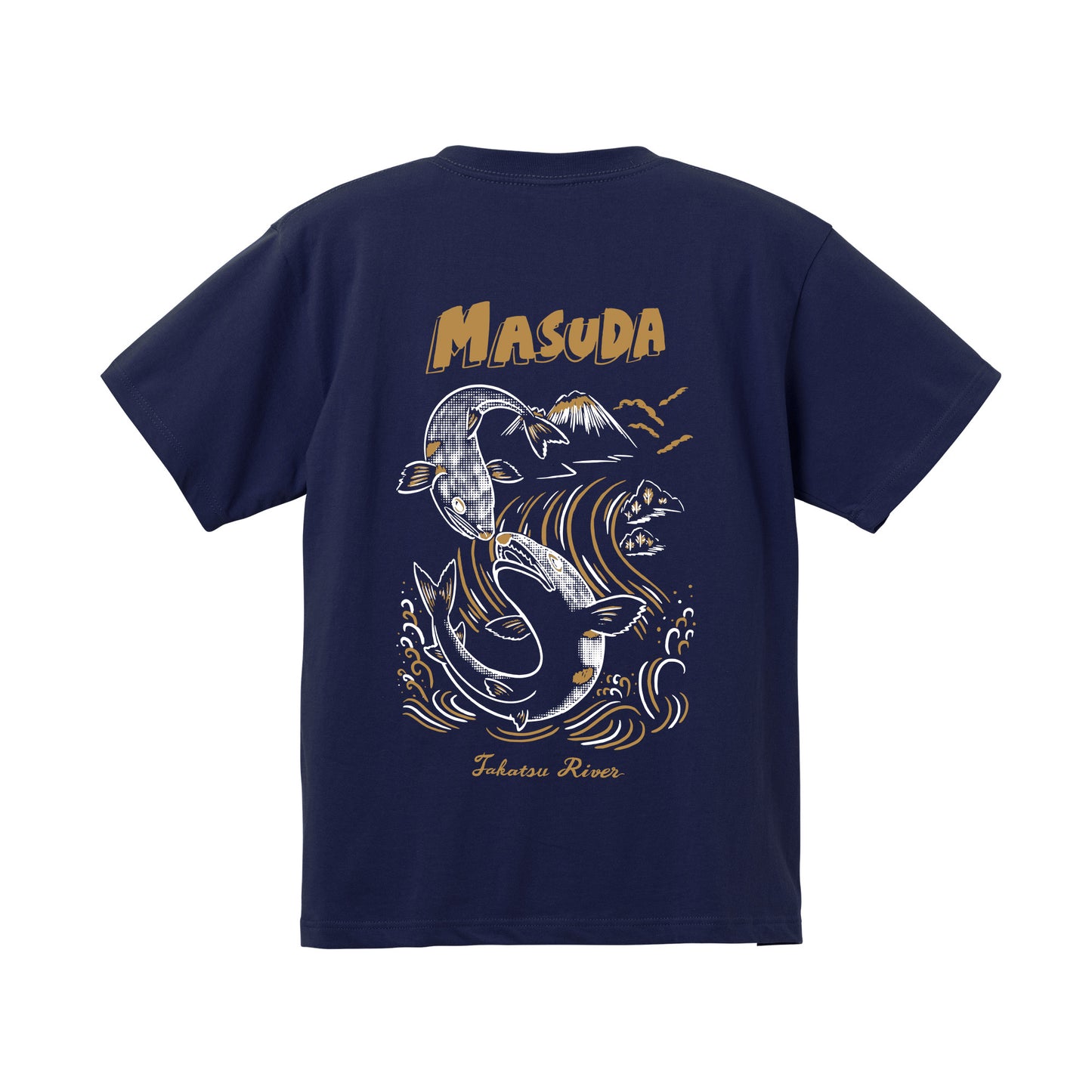 鮎と高津川 Tシャツ | Masuda Sukajan Graphics【納期2週間】